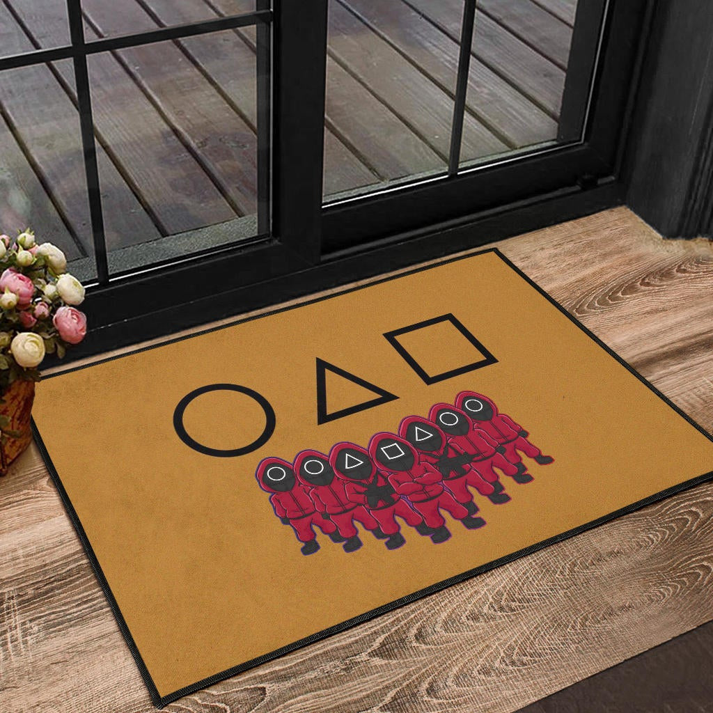 Squid Game Movie Door Mat - Squid Workers Squad Group Contact Card Door Mat Home Decor