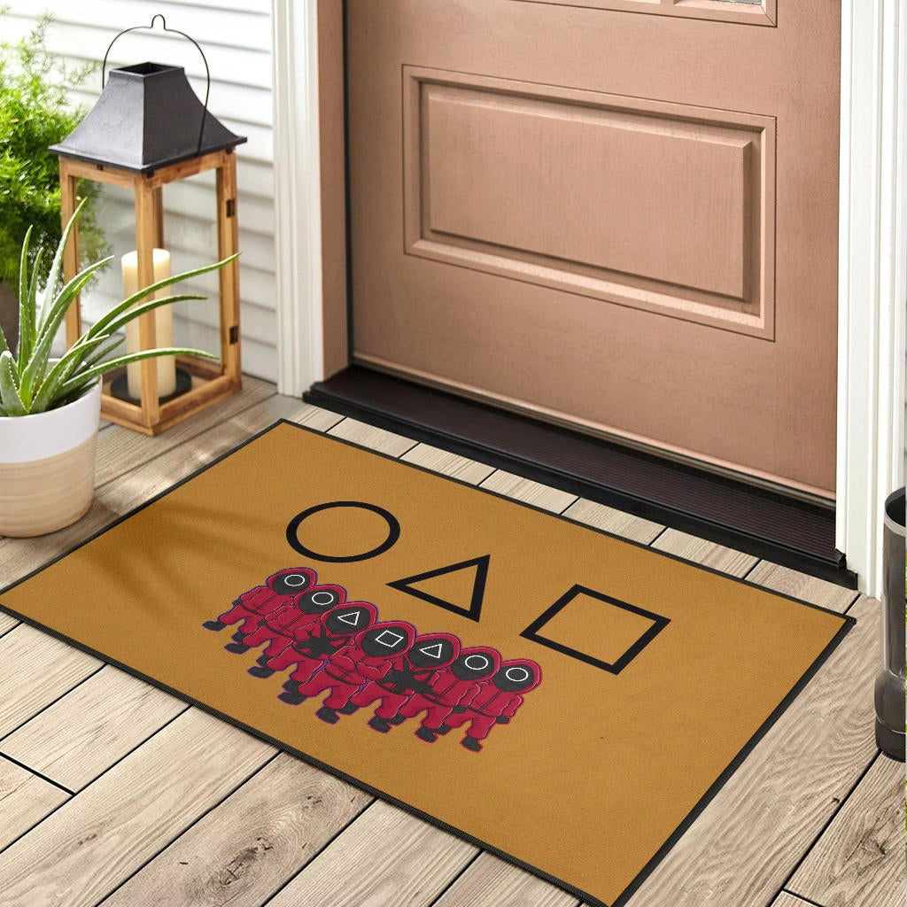 Squid Game Movie Door Mat - Squid Workers Squad Group Contact Card Door Mat Home Decor