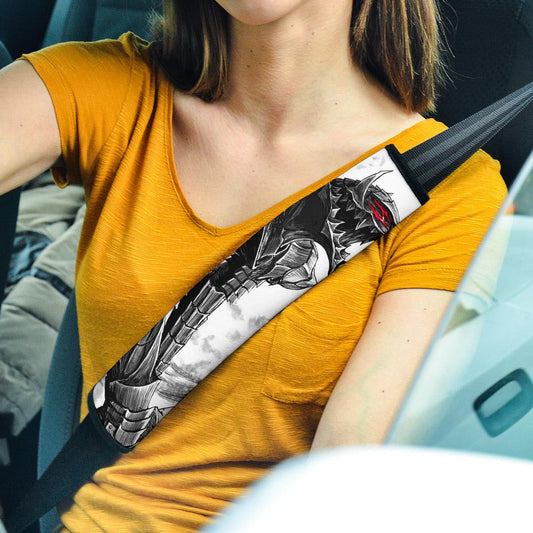 Berserk Anime Seat Belt Covers - Guts The Beast Of Darkness Black White Belt Covers