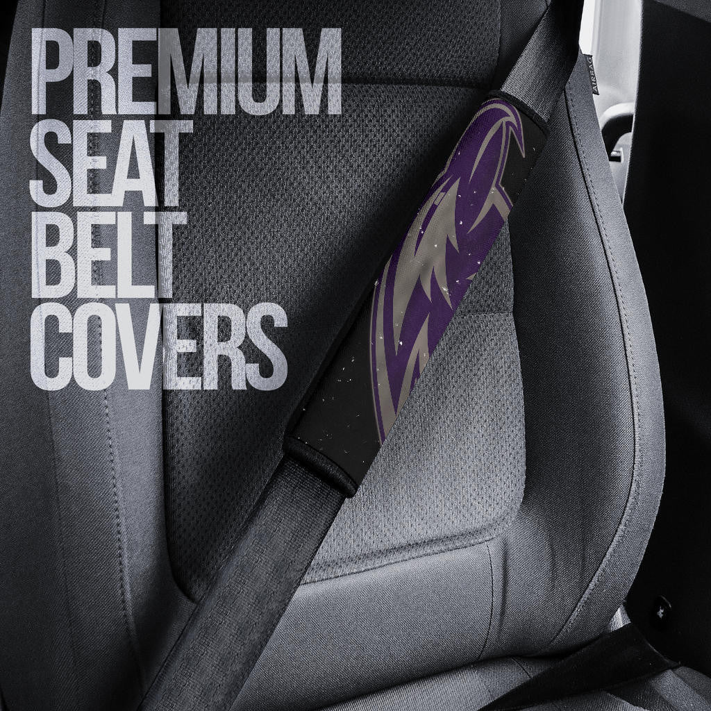 Baltimore Ravens American Football Team Seat Belt Covers Cute Raven Flying Up To The Sky Night Artwork Belt Covers