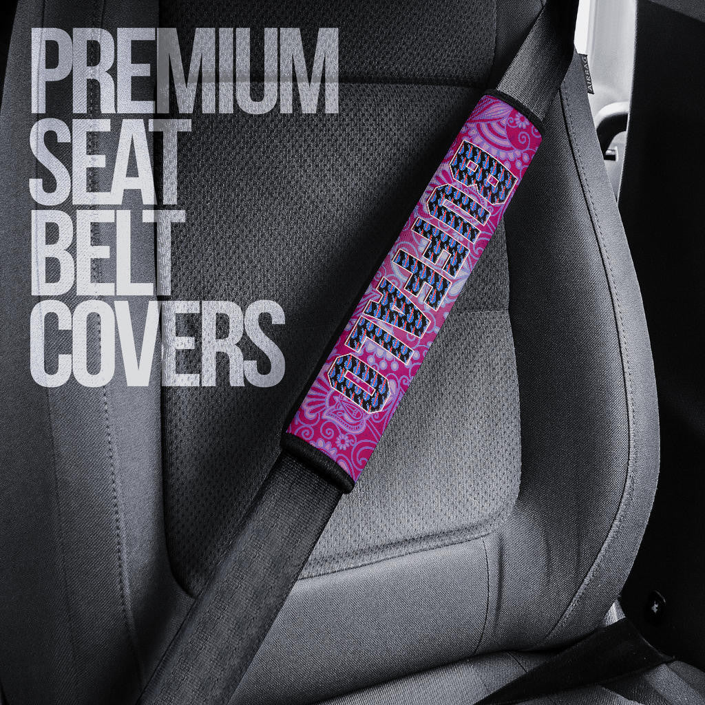 Buffalo Bills American Football Team Seat Belt Covers Lucky Buffalo With Tattooed Skull Floral Belt Covers
