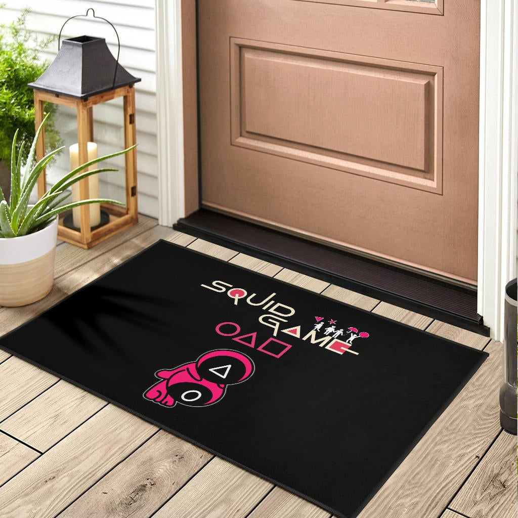 Squid Game Movie Door Mat - Funny Naughty Squid Workers Round Square Triangle Umbrella Door Mat Home Decor