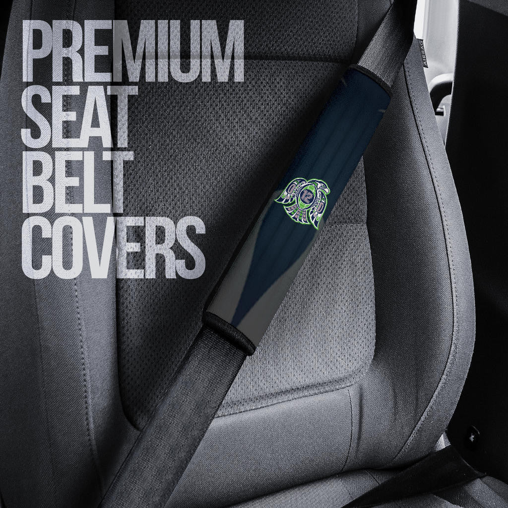 American Football Team Seat Belt Covers - Seattle Seahawks 12 Sharp Eyes Belt Covers