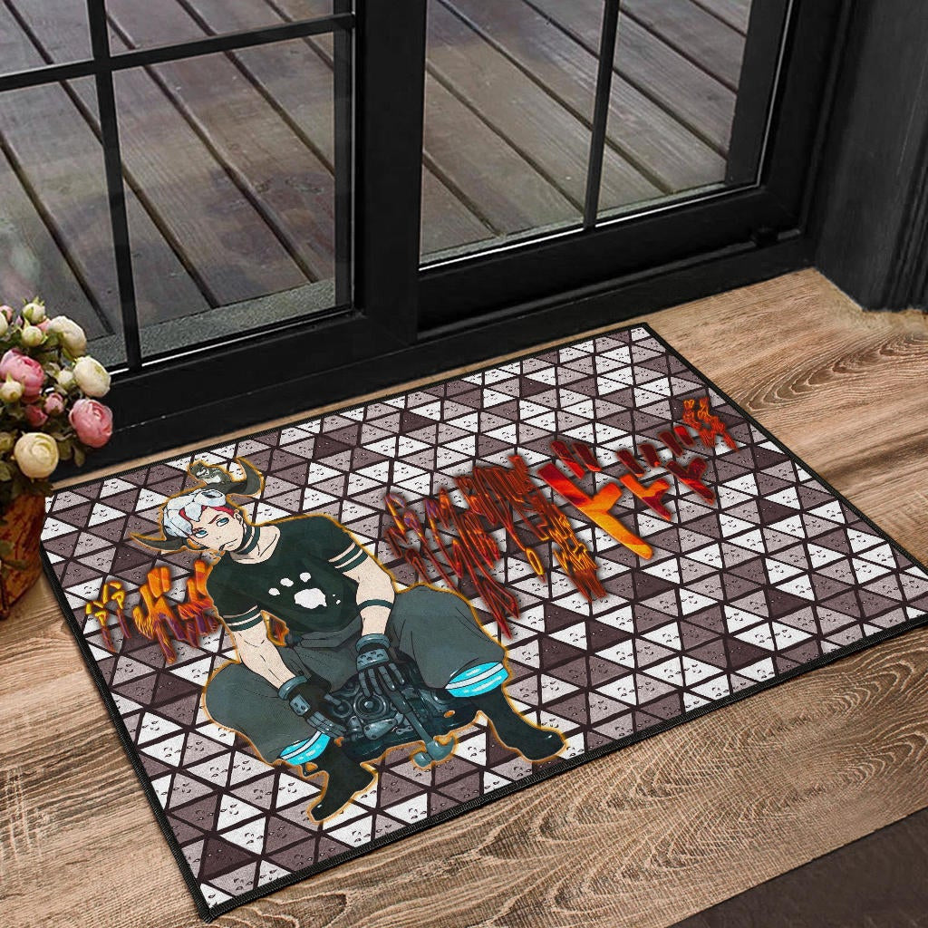 Fire Force Anime Door Mat Vulcan Joseph Machine Engineer Paw On Shirt Door Mat Home Decor
