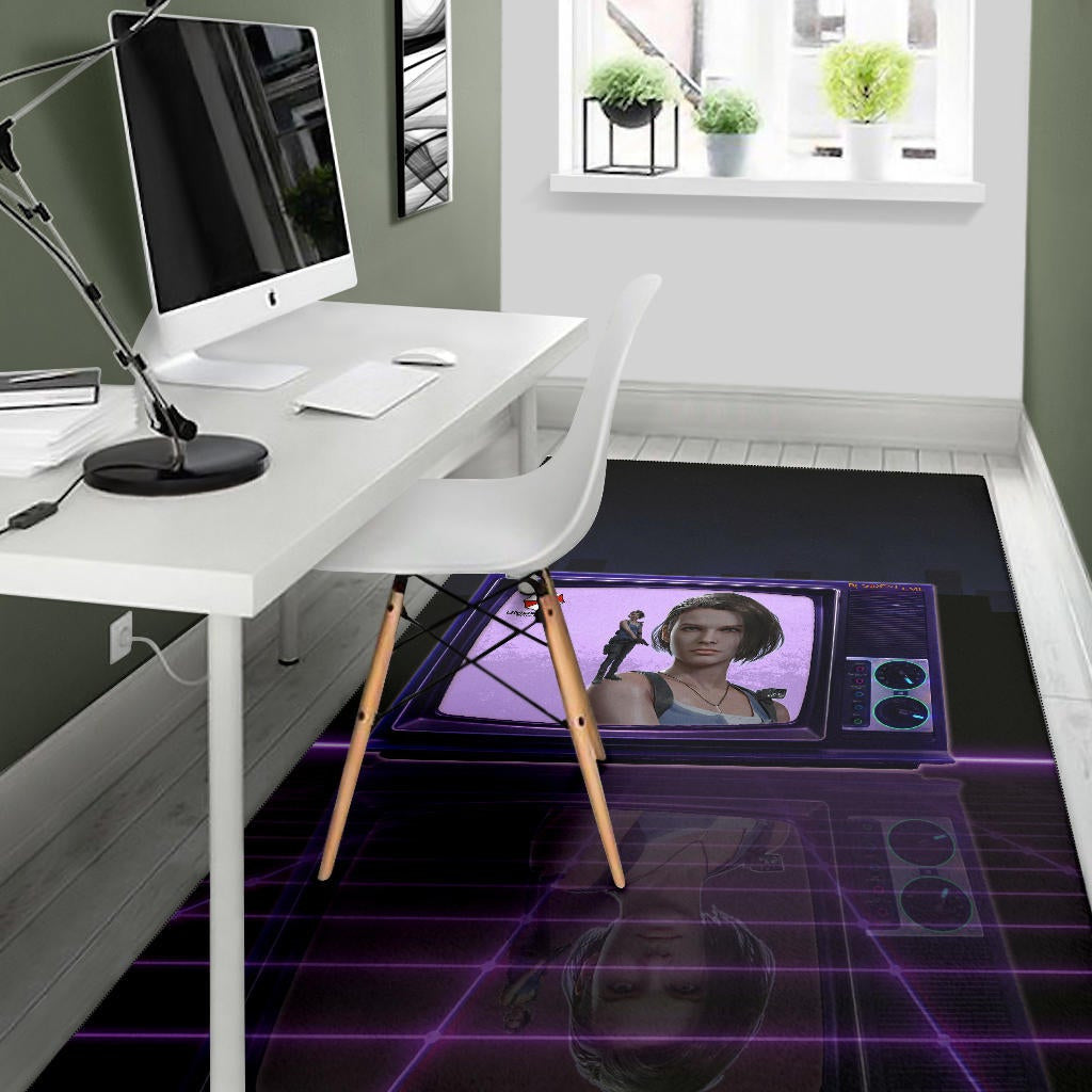 Resident Evil Game Area Rug - Jill Valentine Appear On TV Rugs Home Decor