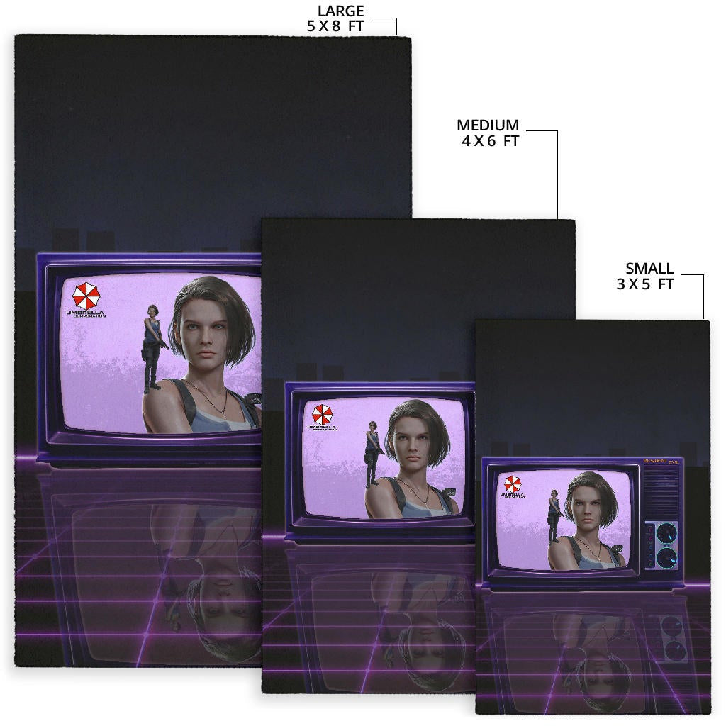 Resident Evil Game Area Rug - Jill Valentine Appear On TV Rugs Home Decor