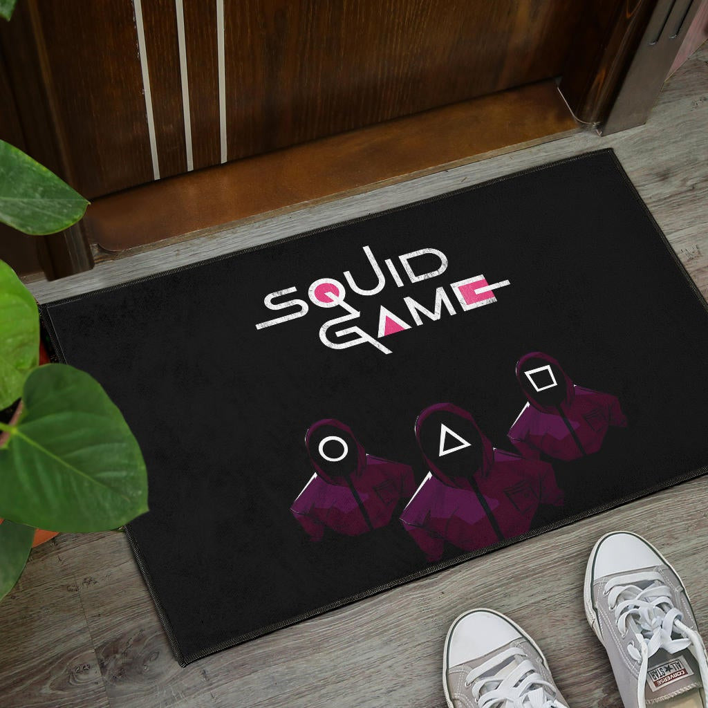 Squid Game Movie Door Mat Round Triangle Square Worker In The Cold Dark Door Mat Home Decor