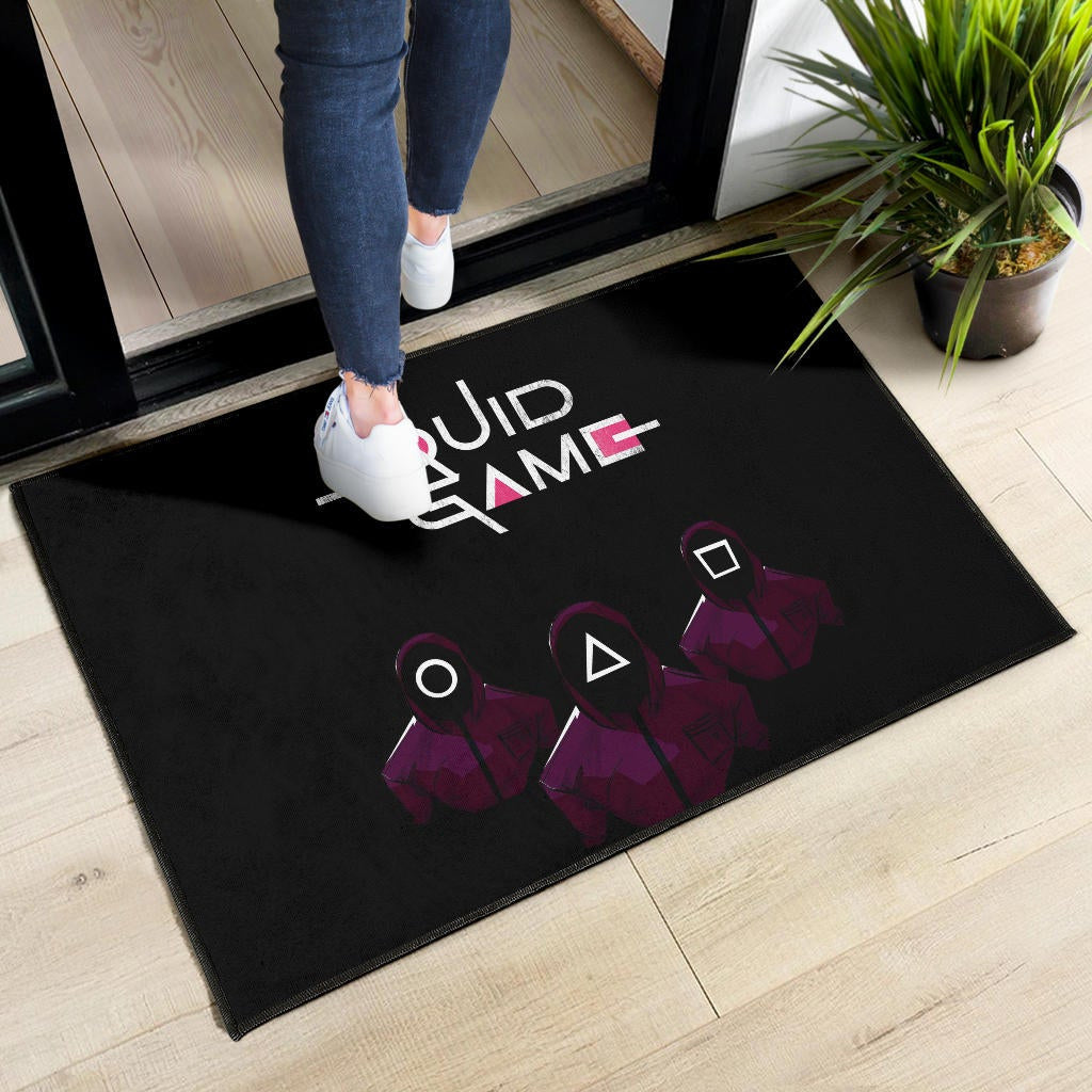 Squid Game Movie Door Mat Round Triangle Square Worker In The Cold Dark Door Mat Home Decor