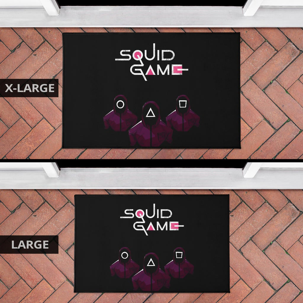 Squid Game Movie Door Mat Round Triangle Square Worker In The Cold Dark Door Mat Home Decor