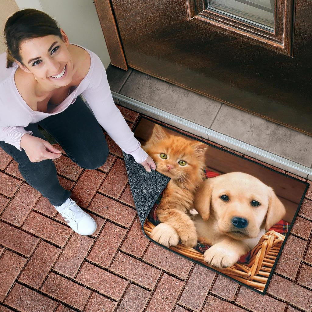 Cute Dog and Cat Door Mats