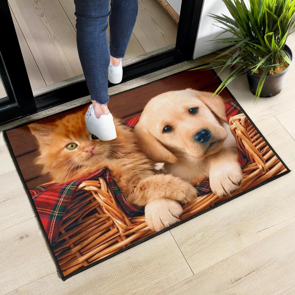 Cute Dog and Cat Door Mats