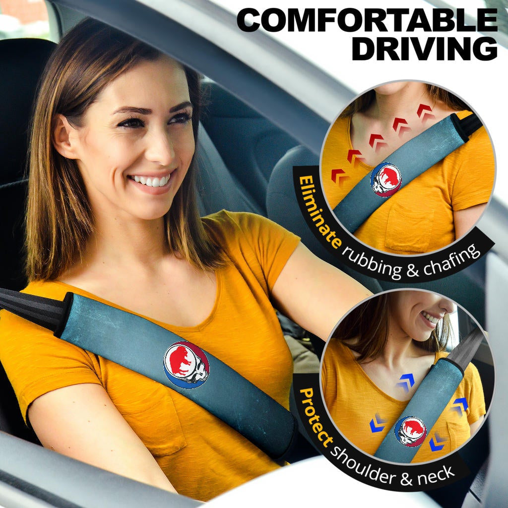 Buffalo Bills American Football Team Seat Belt Covers Red Buffalo In Skull Brain Universe Scale Belt Covers
