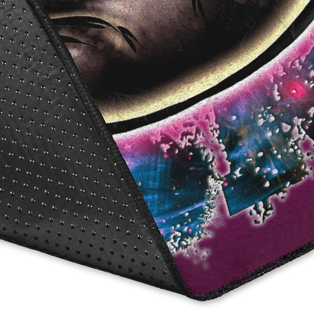Valentine Area Rug - Colorful Rap Skull Wearing Glasses Loving Explode Rugs Home Decor