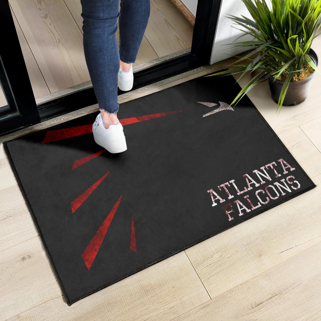 American Football Team Door Mat - Atlanta Falcons Minimalist Old Style Text Door Mat Home Decor