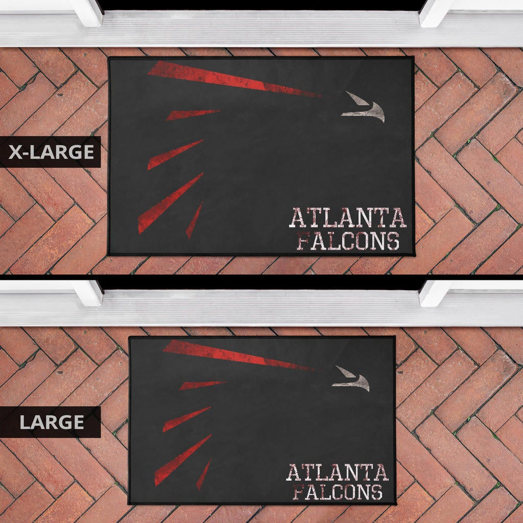 American Football Team Door Mat - Atlanta Falcons Minimalist Old Style Text Door Mat Home Decor