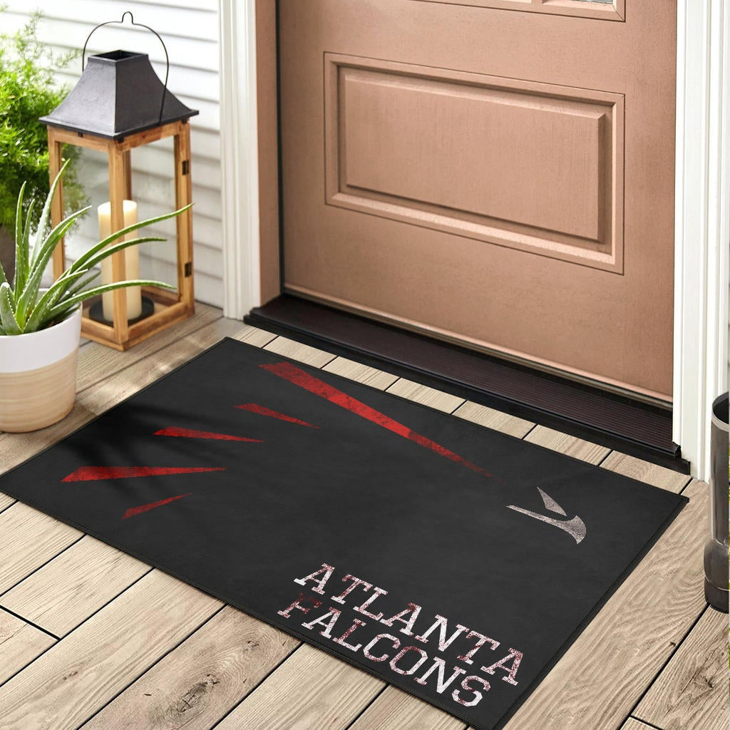 American Football Team Door Mat - Atlanta Falcons Minimalist Old Style Text Door Mat Home Decor