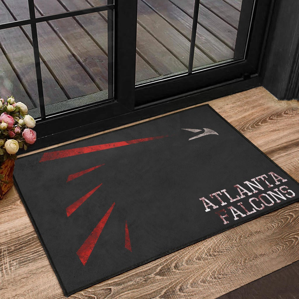 American Football Team Door Mat - Atlanta Falcons Minimalist Old Style Text Door Mat Home Decor