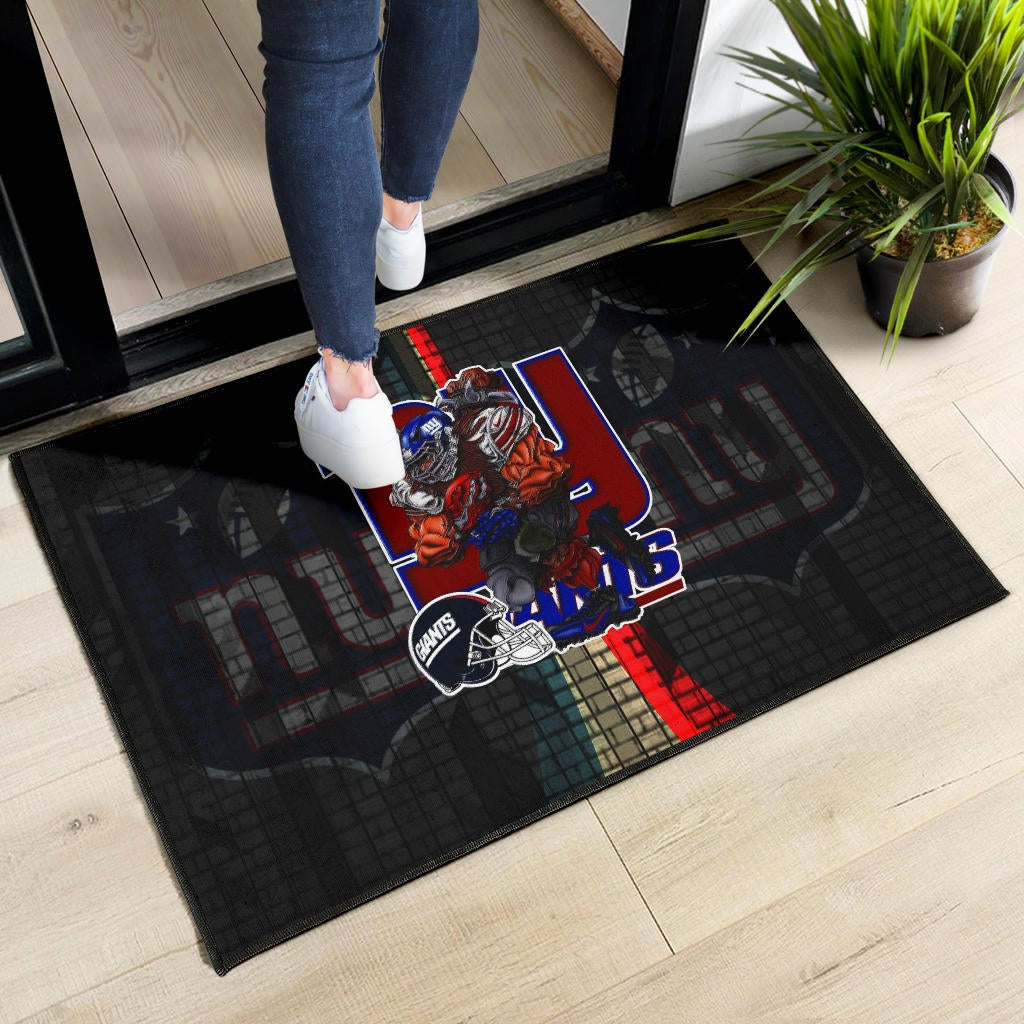 New York Giants American Football Team Door Mat Big Muscle Player With Black Helmet Door Mat Home Decor