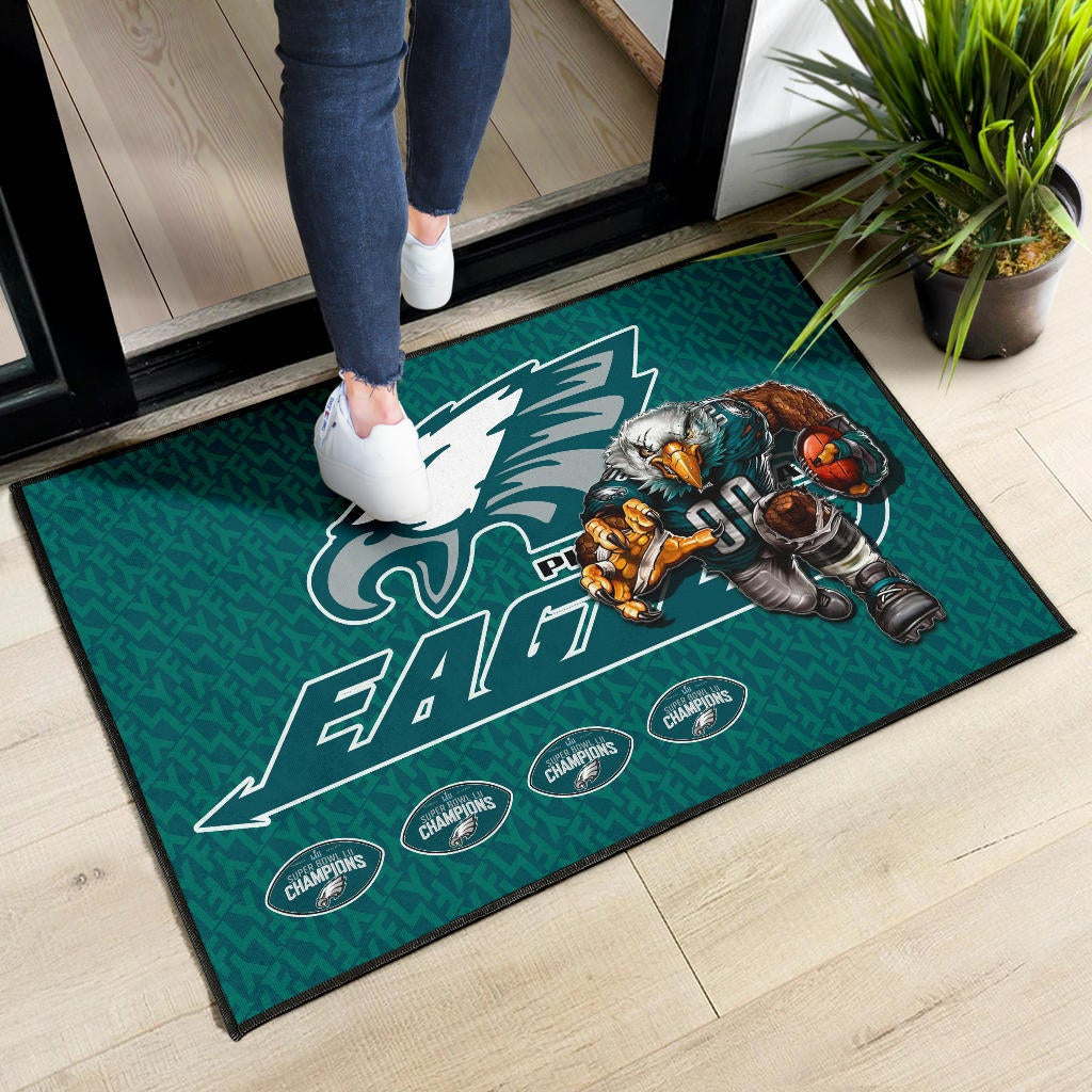 Philadelphia Eagles American Football Team Door Mat Muscle Artwork Eagle 00 Go Champions Door Mat Home Decor