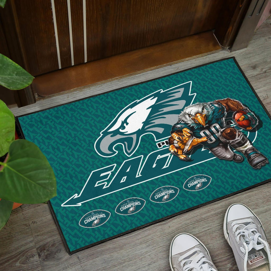 Philadelphia Eagles American Football Team Door Mat Muscle Artwork Eagle 00 Go Champions Door Mat Home Decor