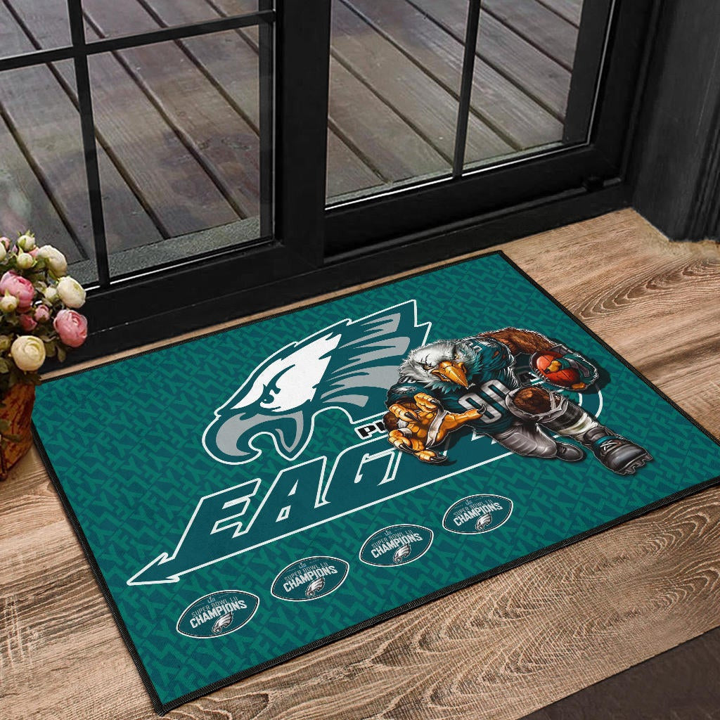 Philadelphia Eagles American Football Team Door Mat Muscle Artwork Eagle 00 Go Champions Door Mat Home Decor