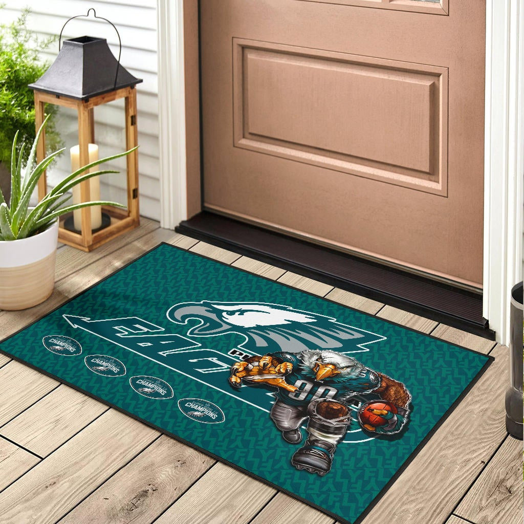 Philadelphia Eagles American Football Team Door Mat Muscle Artwork Eagle 00 Go Champions Door Mat Home Decor