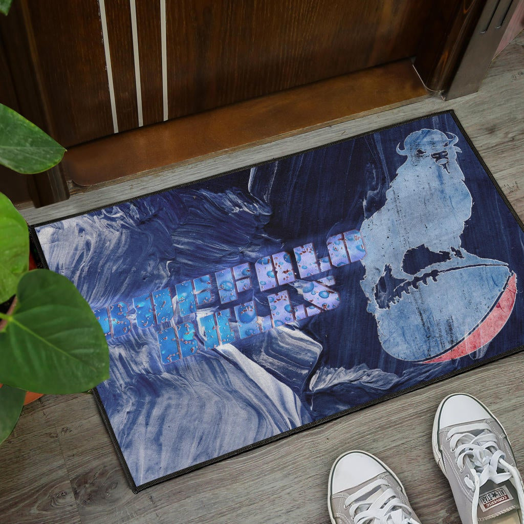 Buffalo Bills American Football Team Door Mat Proud Buffalo Standing On Rugby Ball Painting Door Mat Home Decor
