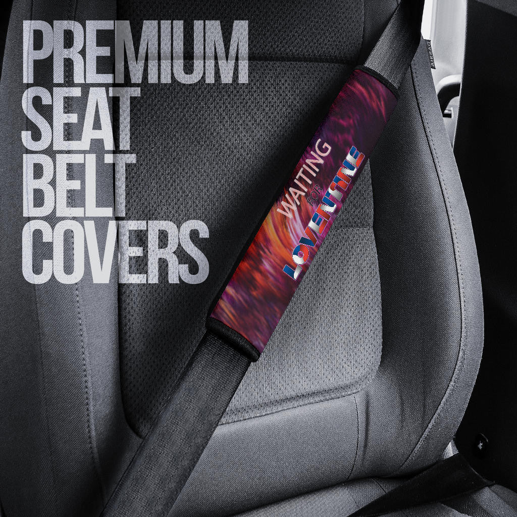 Valentine Seat Belt Covers - Old Skull Waiting For Loventine Artwork Belt Covers