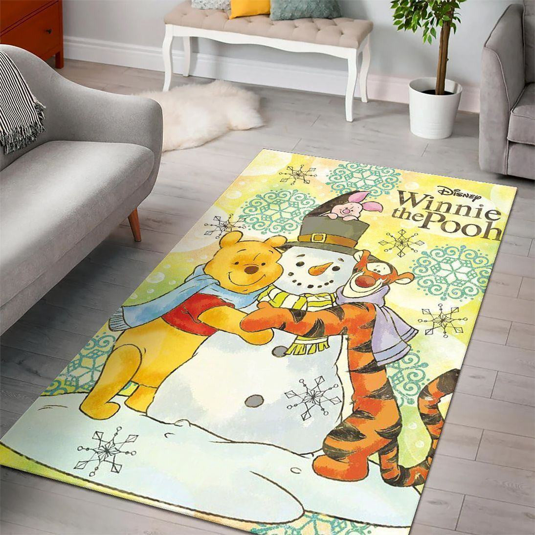 Disney Movies Rectangle Rug | Winnie The Pooh Living Room Cartoon Floor Carpet