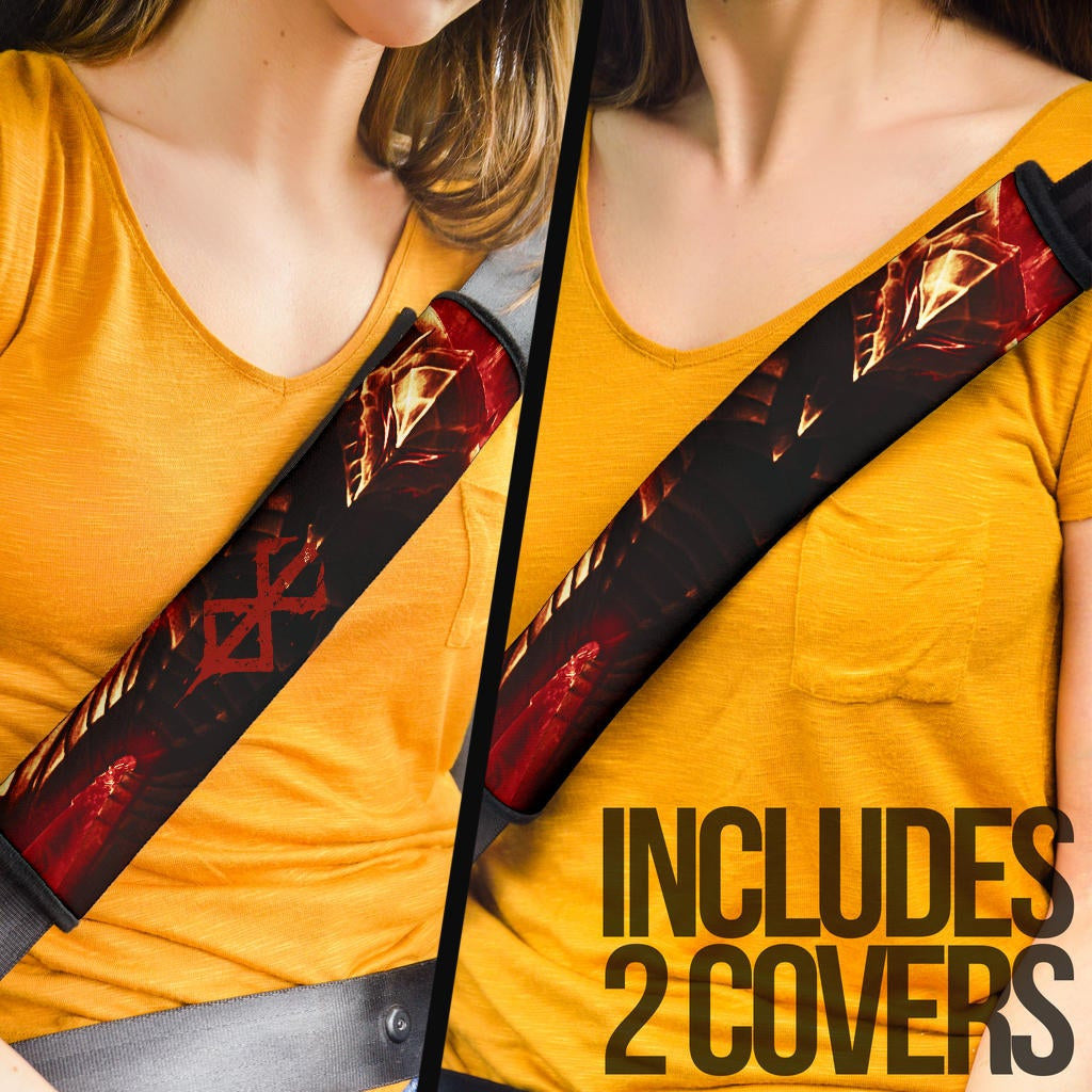 Berserk Anime Seat Belt Covers - Guts Armor Armadura Vs Fire Wolf Belt Covers