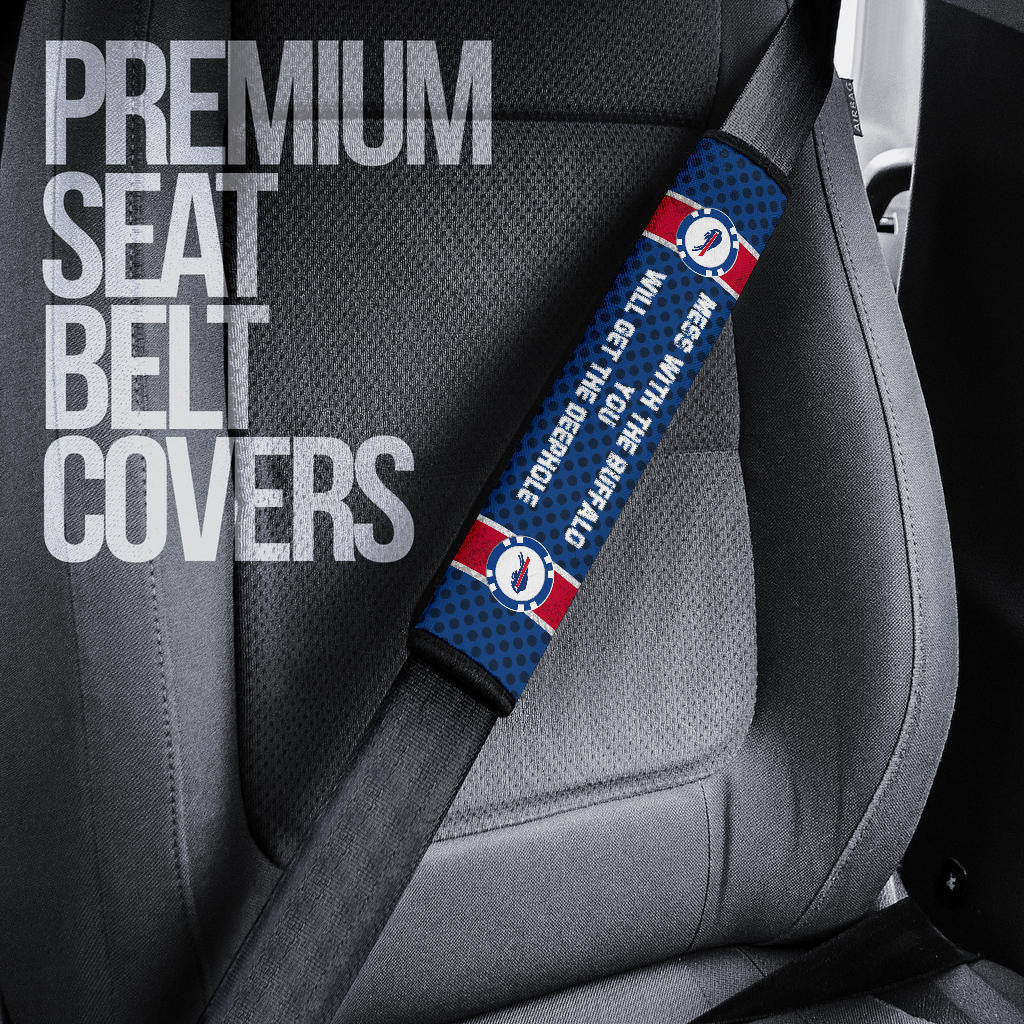 Buffalo Bills American Football Team Seat Belt Covers Billieve Mess With The Buffalo You Will Get The Deephole Belt Covers