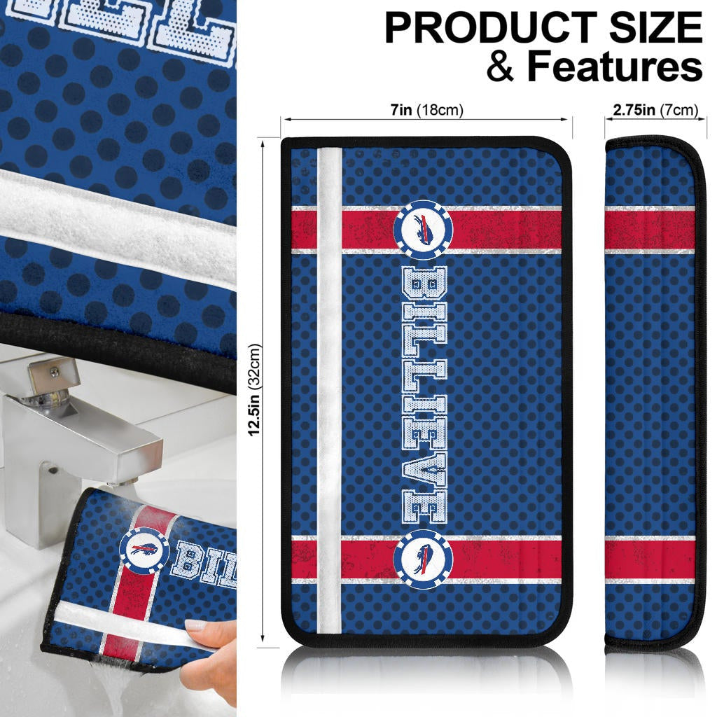Buffalo Bills American Football Team Seat Belt Covers Billieve Mess With The Buffalo You Will Get The Deephole Belt Covers