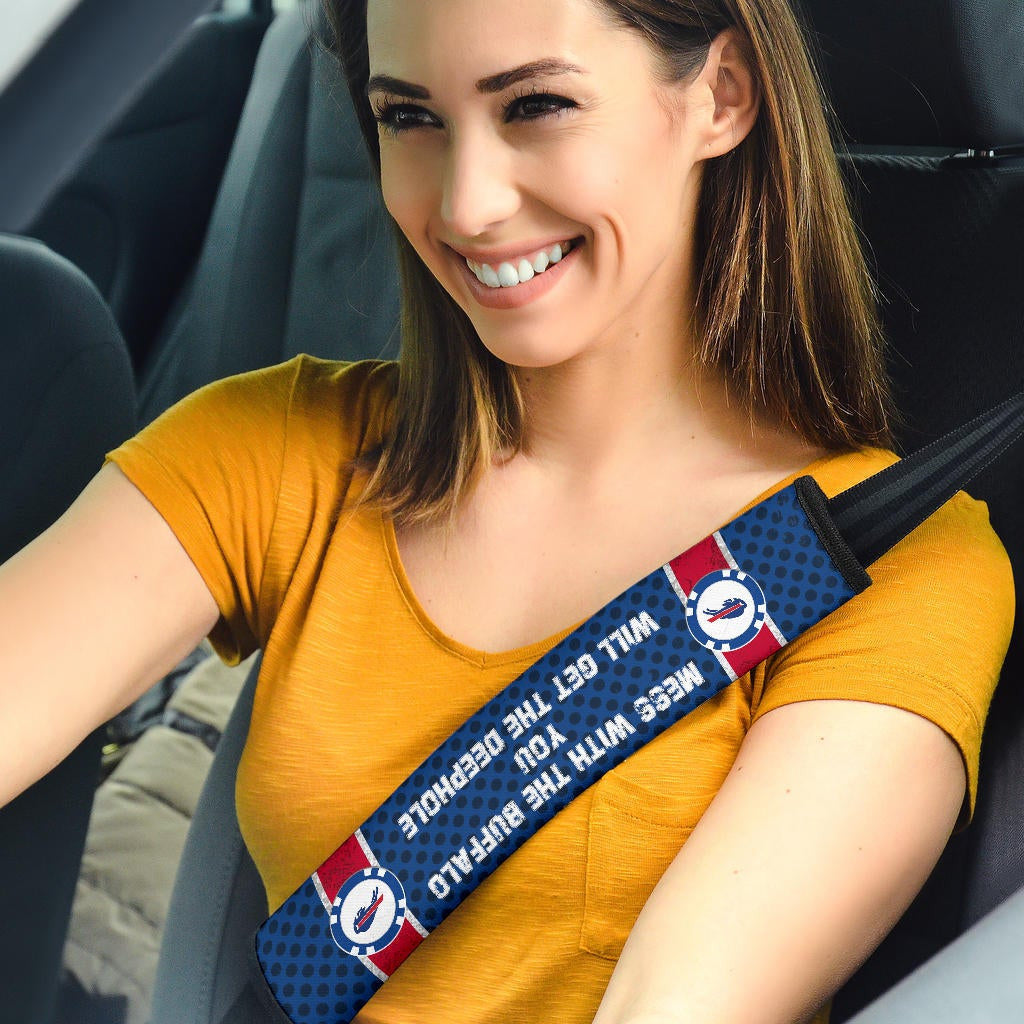 Buffalo Bills American Football Team Seat Belt Covers Billieve Mess With The Buffalo You Will Get The Deephole Belt Covers