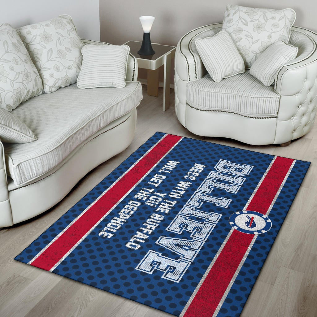 Buffalo Bills American Football Team Area Rug Billieve Mess With The Buffalo You Will Get The Deephole Rugs Home Decor