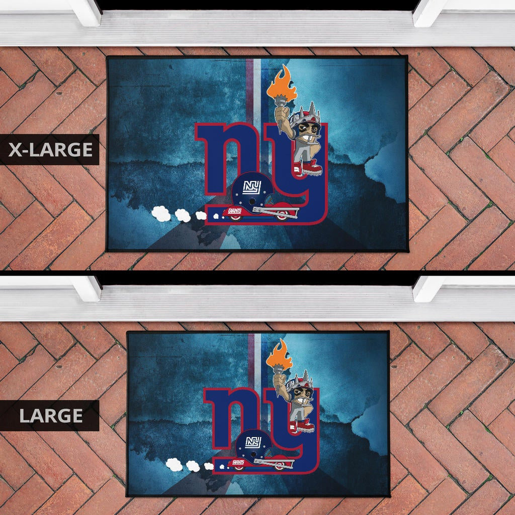 New York Giants American Football Team Door Mat Player Cosplay Statue Of Liberty Helmet On Car Door Mat Home Decor