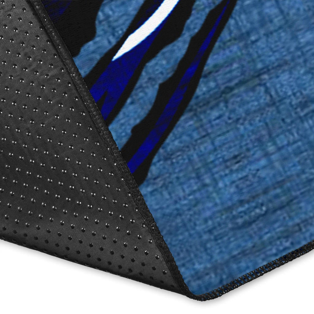 Tennessee Titans American Football Team Area Rug Flaming Ball Under Claw Scratches Fabric Background Rugs Home Decor