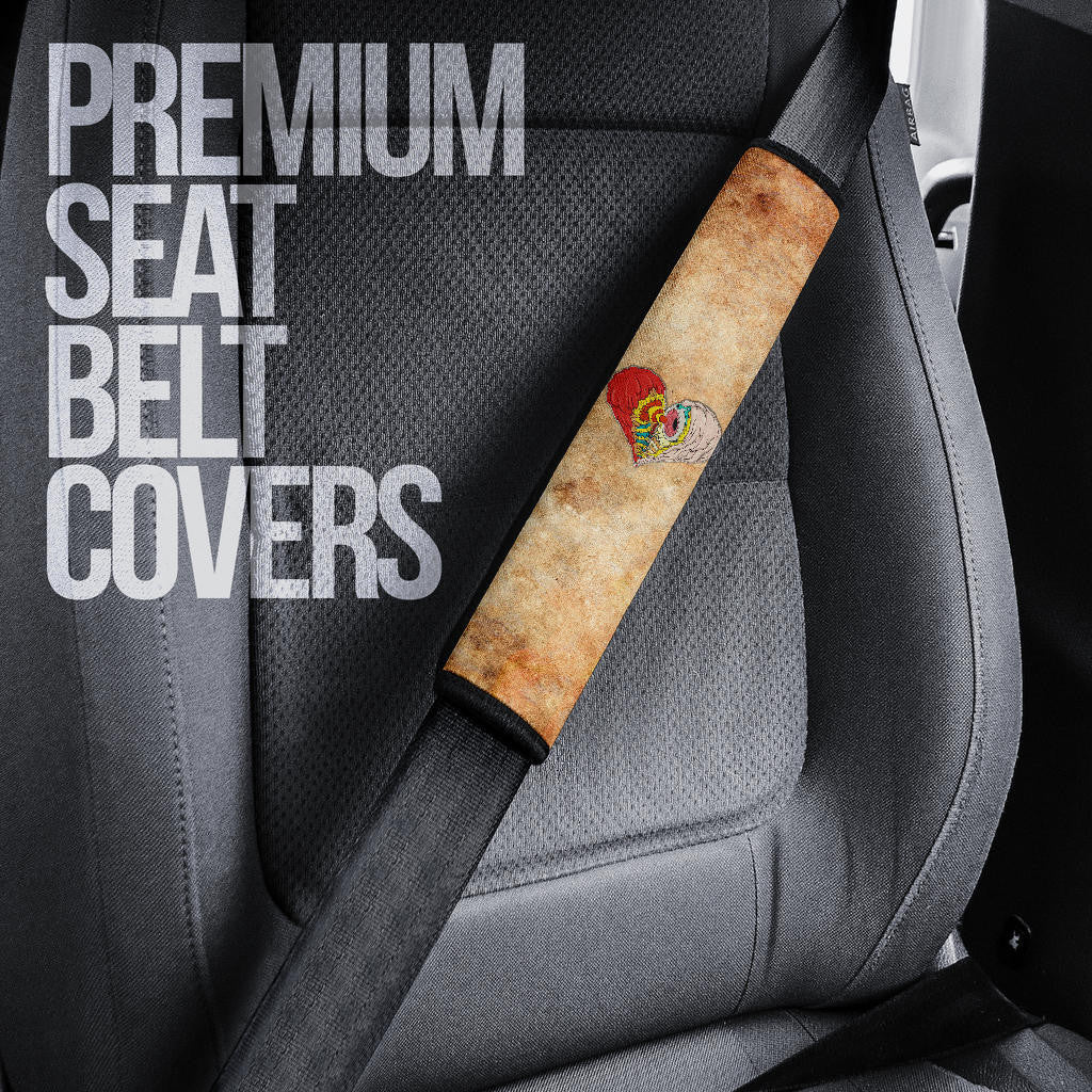 Valentine Seat Belt Covers - Horror Two Half Hearts Combine Together Belt Covers