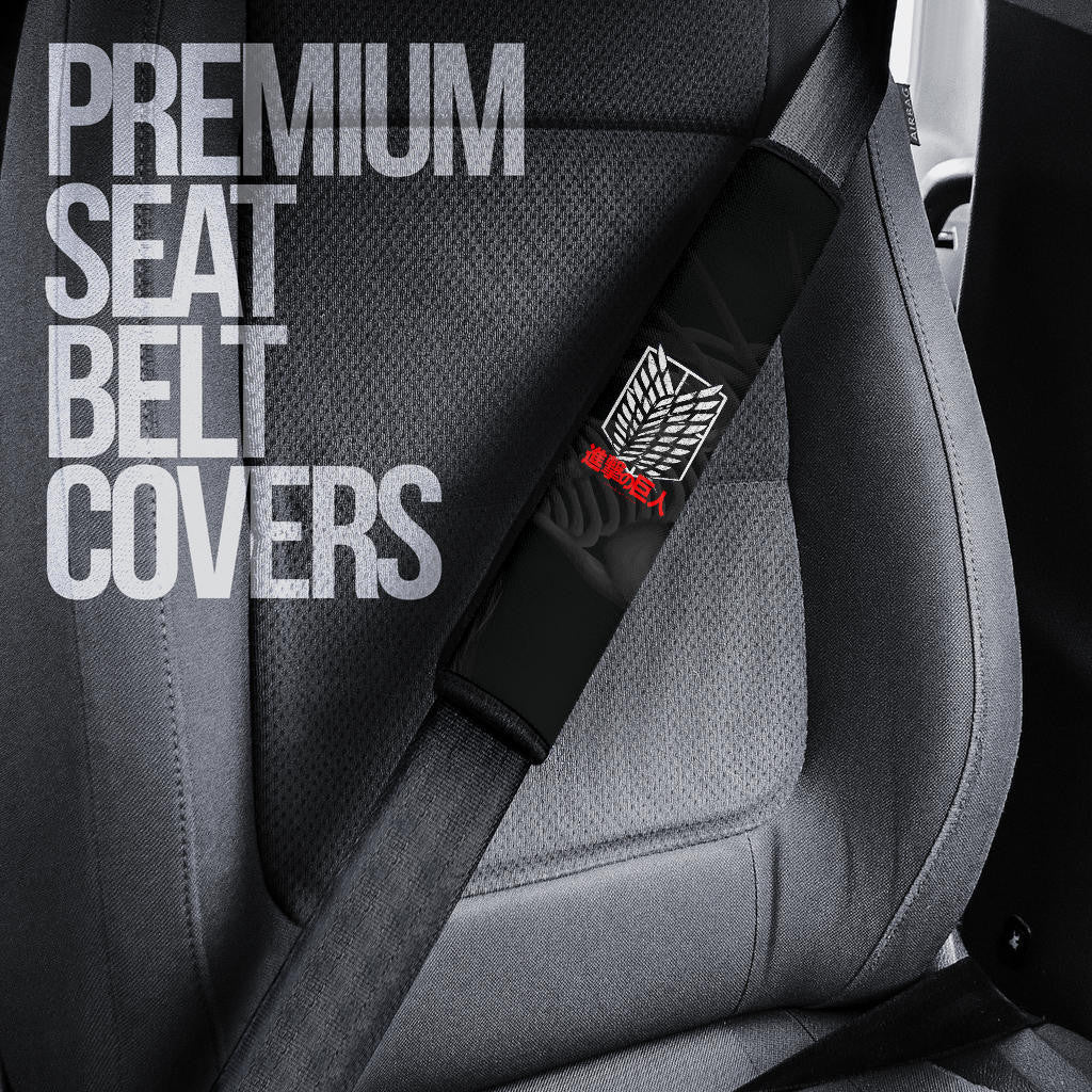 Attack On Titan Anime Seat Belt Covers - Eren Take Off Cloak Monster Skeleton Belt Covers