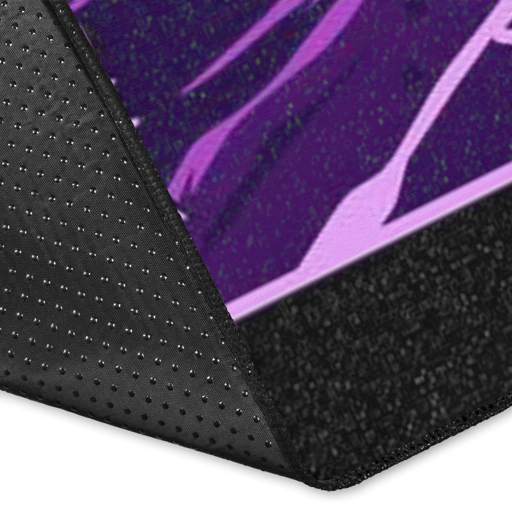Jujutsu Kaisen Anime Area Rug Smiling Satoru Gojo Purple Power Rugs Home Decor