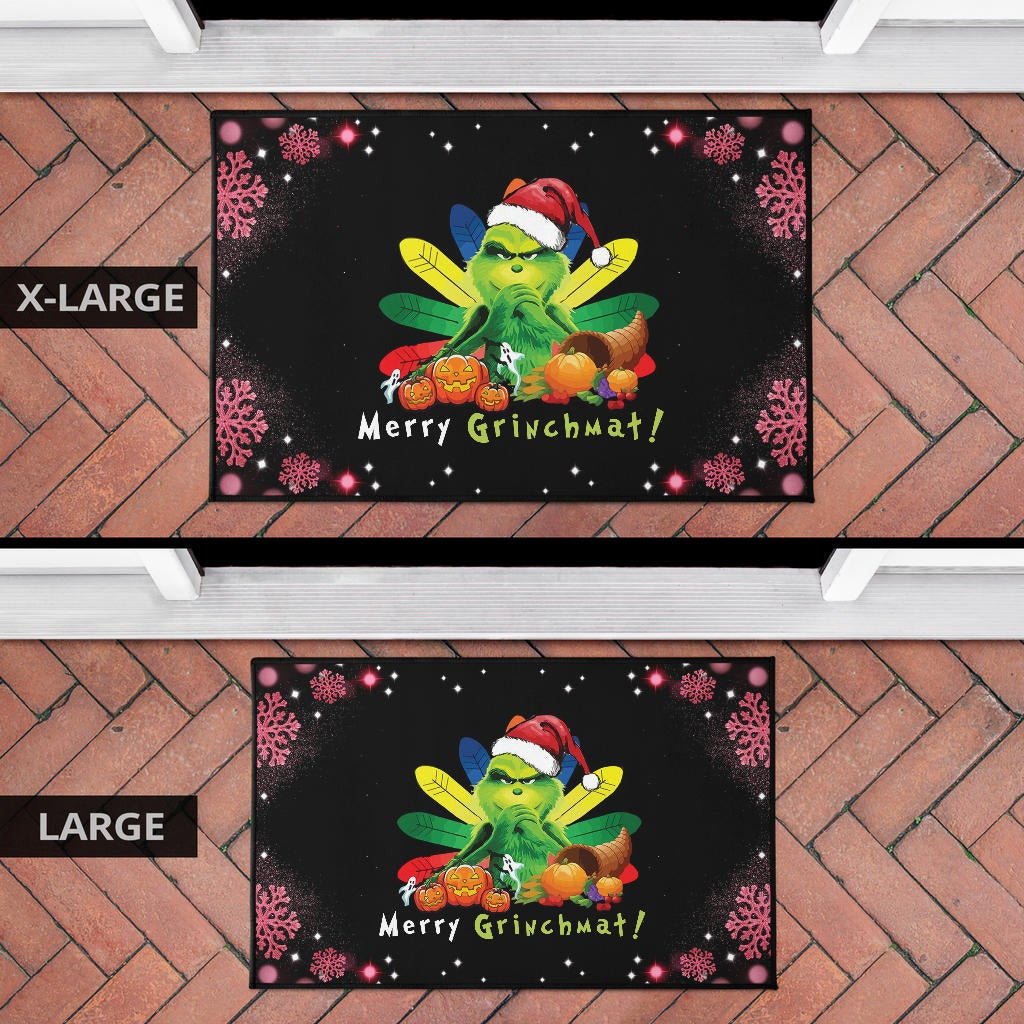 Christmas Door Mat | Merry Grinchmat Pumpkin Vegetables Pink Snowflake Door Mat Home Decor NA100404
