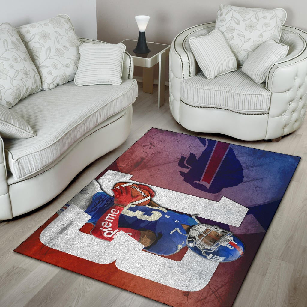 Buffalo Bills American Football Team Area Rug Blue Strongest Buffalo Fighting Est 1960 Text Rugs Home Decor