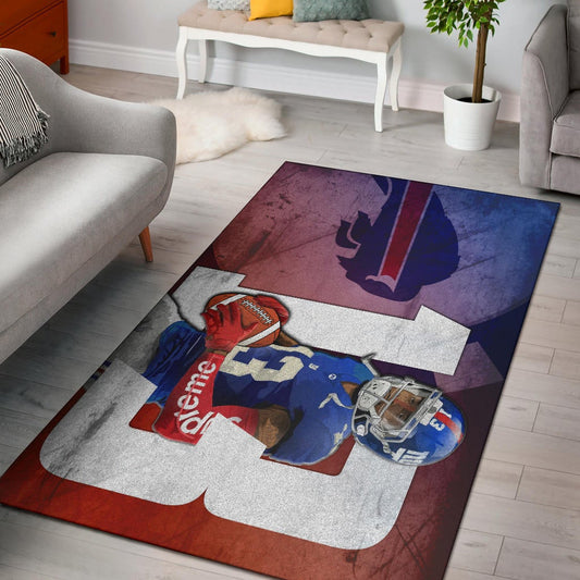 Buffalo Bills American Football Team Area Rug Blue Strongest Buffalo Fighting Est 1960 Text Rugs Home Decor