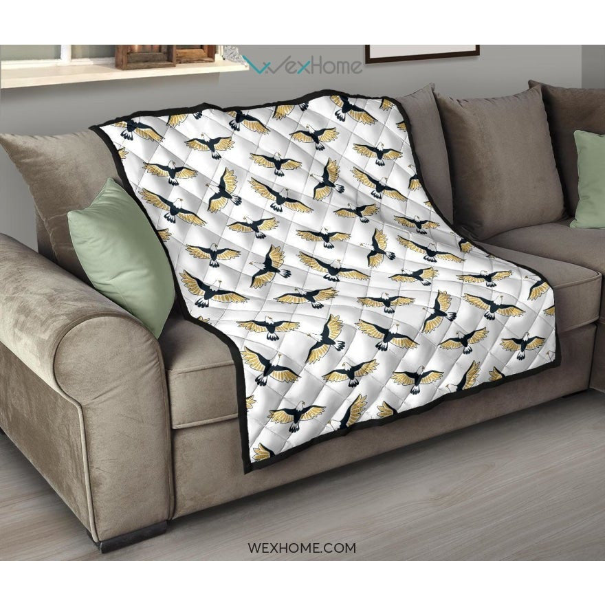 Eagle Pattern Print Design 03 Premium Quilt