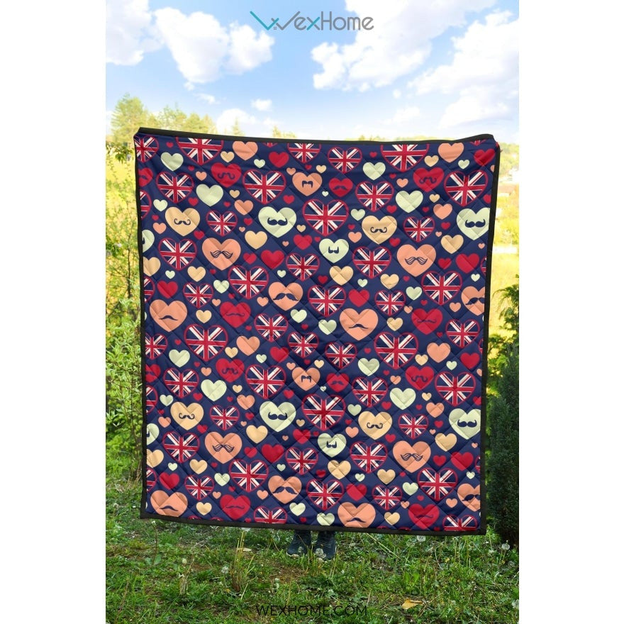 British Pattern Print Design 02 Premium Quilt