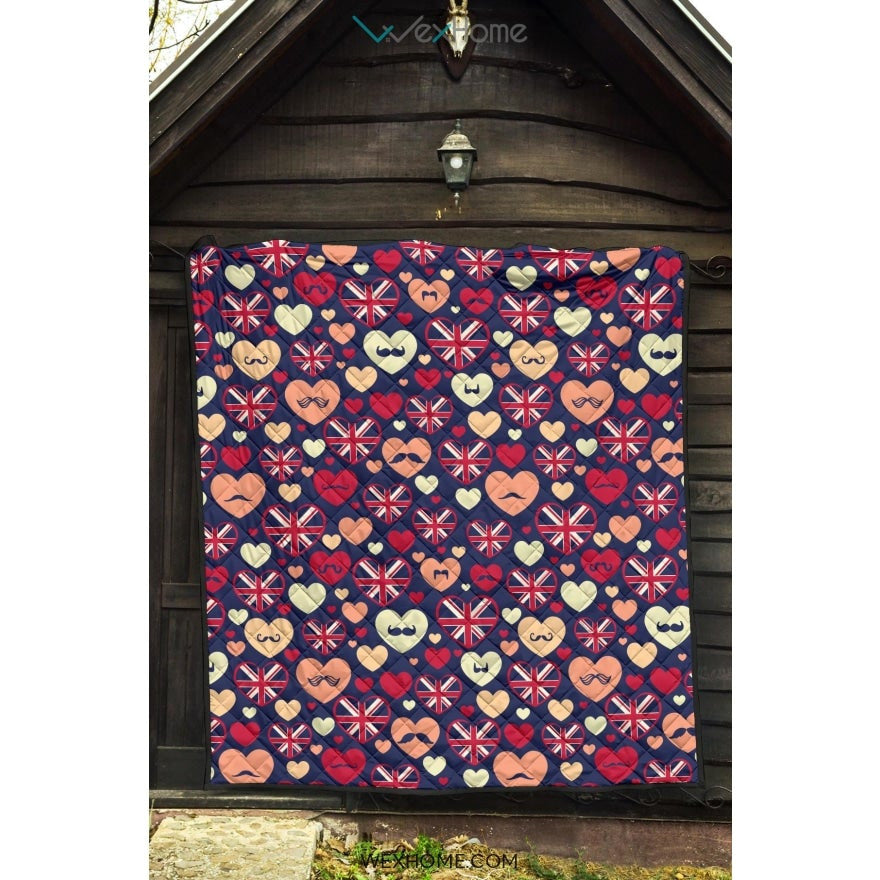 British Pattern Print Design 02 Premium Quilt
