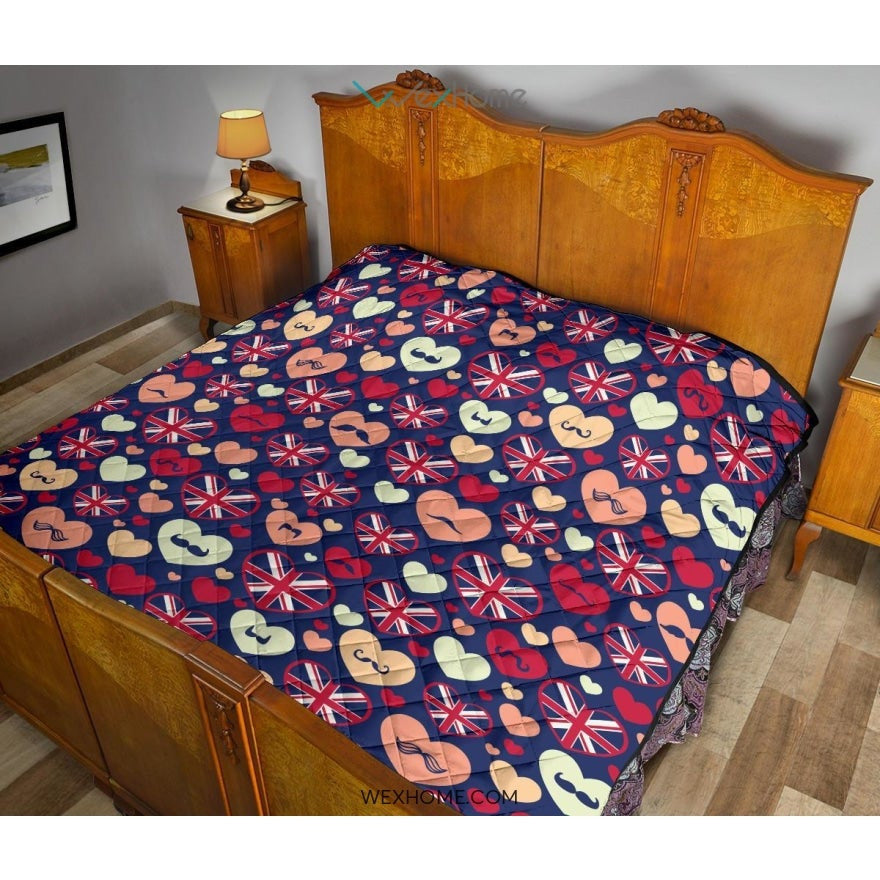 British Pattern Print Design 02 Premium Quilt