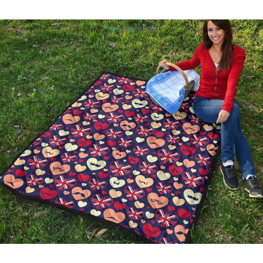 British Pattern Print Design 02 Premium Quilt