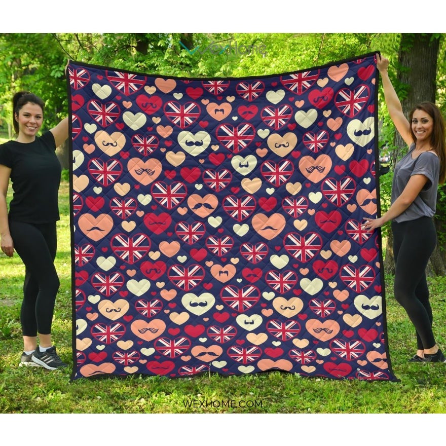 British Pattern Print Design 02 Premium Quilt