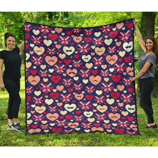 British Pattern Print Design 02 Premium Quilt