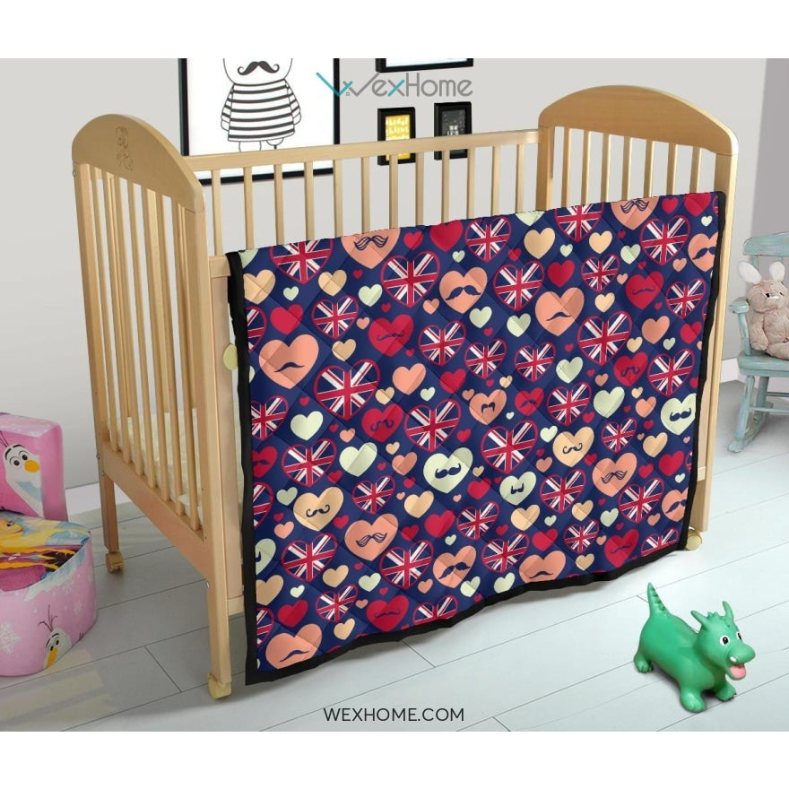 British Pattern Print Design 02 Premium Quilt